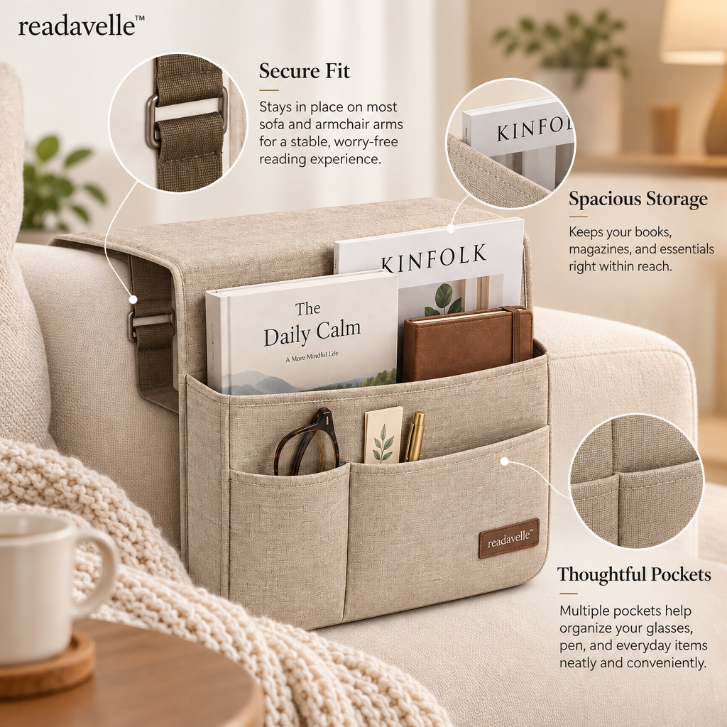readavelle™ Bedside Book Caddy